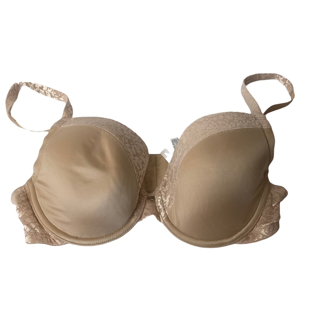 Le Mystere Nude Satin Lace Bra Underwire 36D